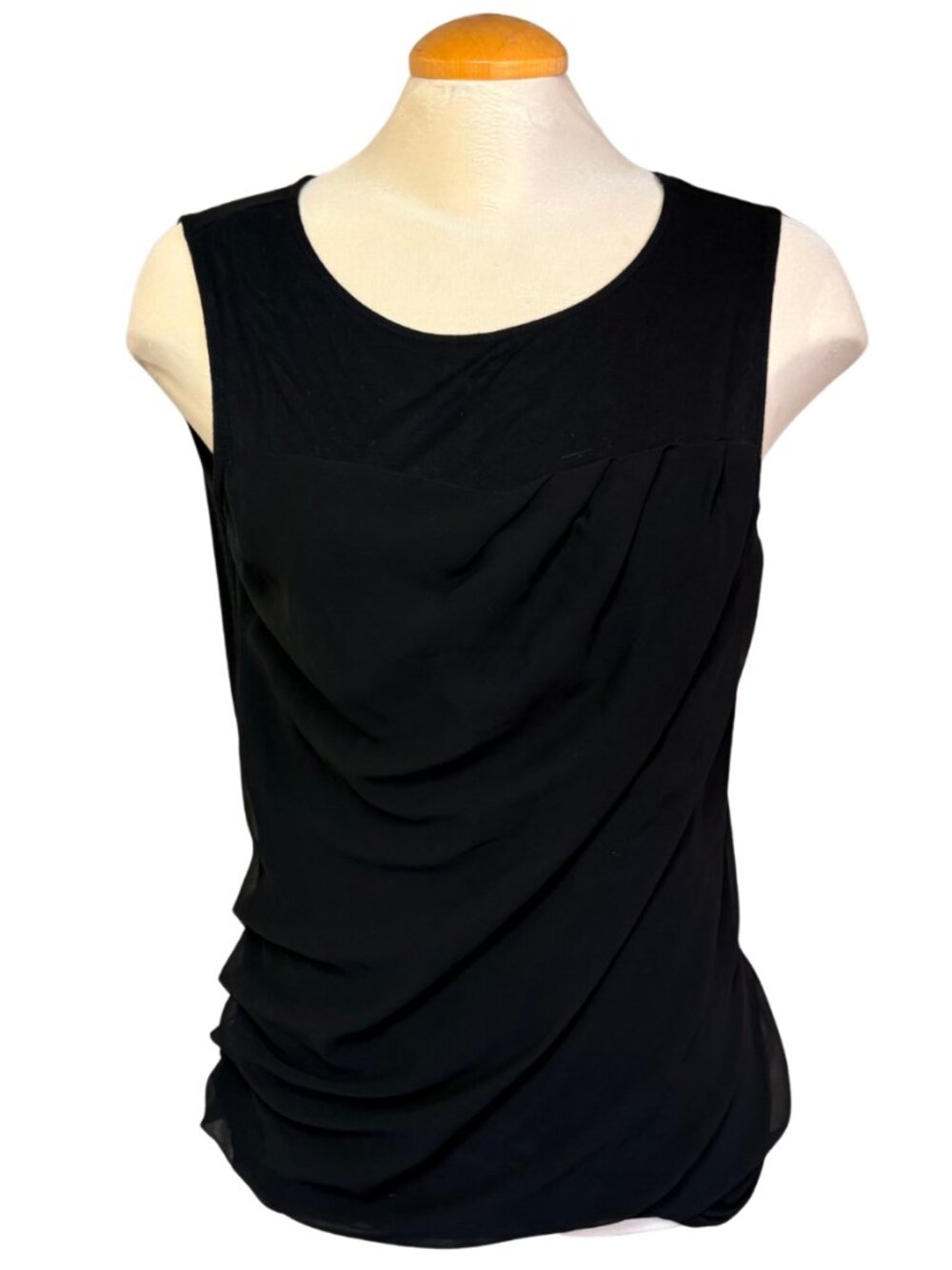 Mexx Black Draped Sleeveless Tank